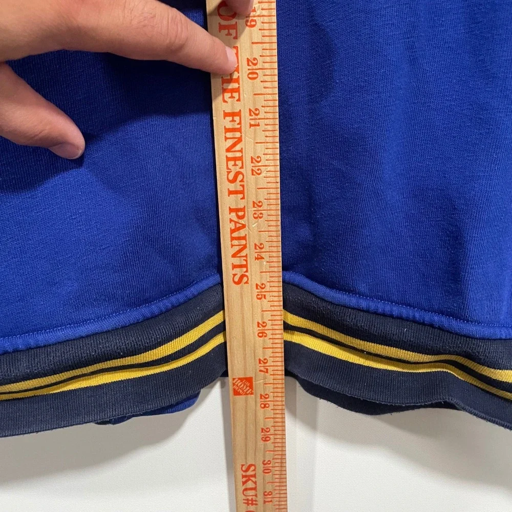Polo Ralph Lauren Mens XL Blue Yellow Track 067 Team Varsity Sweatshirt Jacket